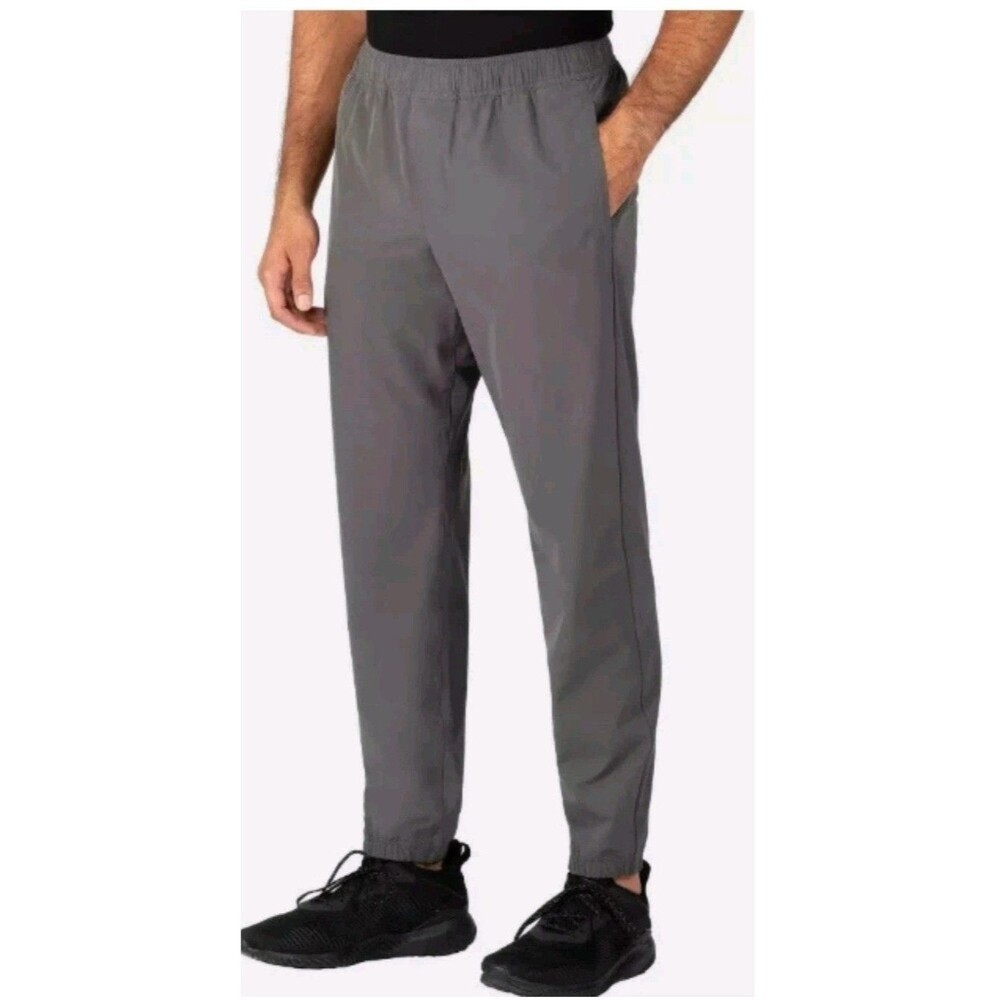 Soybu Men’s Woven Jogger Pants, Gray, Size L 4-Way Stretch, Water Resistant